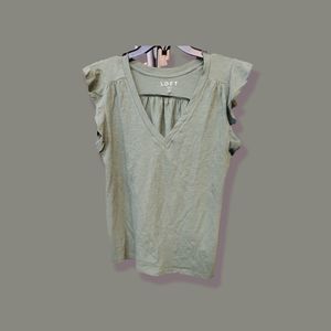 Loft Sleeveless V-Neck Pullover Top